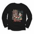 He Sees What You'Ve Been Reading Santa Christmas Bookish Youth Long Sleeve Tee