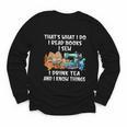 Sewing Reading Books Drinking Tea Sew Sewist Youth Long Sleeve Tee