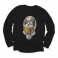 Shih Tzu Book How To Train Your Human Funny Dog Motif Youth Long Sleeve Tee