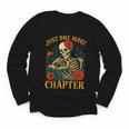 Skeleton Read Book Just One More Chapter Floral Book Lover Youth Long Sleeve Tee Skeleton Read Book Just One More Chapter Floral Book Lover Youth Long Sleeve Tee