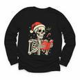 Skeleton Reading Book Christmas Teacher Librarian Book Lover Youth Long Sleeve Tee Skeleton Reading Book Christmas Teacher Librarian Book Lover Youth Long Sleeve Tee