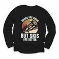 Skier BOOKS ARE GREAT BUT SKIS ARE BETTER Vintage Youth Long Sleeve Tee