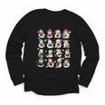 Snowman Reading Book Christmas Cozy Book Lover Bookish Youth Long Sleeve Tee