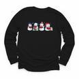 Snowman Reading Books Teacher Librarian Bookworm Christmas Youth Long Sleeve Tee