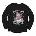 Snowman Reading Snow Many Books Snow Little Time Winter Youth Long Sleeve Tee