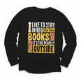 I Like To Stay In Bed And Read Books It's Too Peopley Outsid Youth Long Sleeve Tee