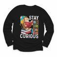 Stay Curious Monkey Reading Book Lover Bookworm Youth Long Sleeve Tee Stay Curious Monkey Reading Book Lover Bookworm Youth Long Sleeve Tee