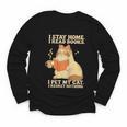 I Stay Home I Read Books I Pet My Cat I Regret Nothing Women Youth Long Sleeve Tee I Stay Home I Read Books I Pet My Cat I Regret Nothing Women Youth Long Sleeve Tee