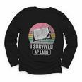 I Survived AP Lang Retro Book Graphic Youth Long Sleeve Tee