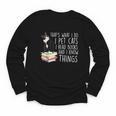 That's What I Do I Pet Cat I Read Books Tuxedo Cat Bookworm Youth Long Sleeve Tee That's What I Do I Pet Cat I Read Books Tuxedo Cat Bookworm Youth Long Sleeve Tee