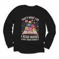 That’s What I Do I Read Books And I Know Things Floral Book Youth Long Sleeve Tee