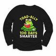Toad-Ally 100 Days Smarter Frog Reading Book 100 School Day Youth Long Sleeve Tee Toad-Ally 100 Days Smarter Frog Reading Book 100 School Day Youth Long Sleeve Tee
