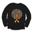 History Month Afro Women Book Lover Librarian Teacher Youth Long Sleeve Tee