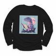 Trex Reading Book Dinosaur Youth Long Sleeve Tee