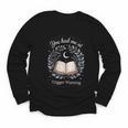 You Had Me At Trigger Warning Dark Romance Skeleton Book Youth Long Sleeve Tee