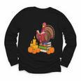 Turkey Reading Books Fall Thanksgiving Teacher Book Youth Long Sleeve Tee Turkey Reading Books Fall Thanksgiving Teacher Book Youth Long Sleeve Tee