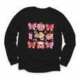 Valentine Cupid Coquette Pink Bow Apple Books Teacher Youth Long Sleeve Tee Valentine Cupid Coquette Pink Bow Apple Books Teacher Youth Long Sleeve Tee
