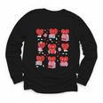 Valentines Day Librarian Heart Reading Book Women Men Kids Youth Long Sleeve Tee