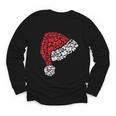 Vintage Retro Christmas Book Xmas Santa Hat Pajama Holiday Youth Long Sleeve Tee