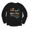 I Want To Be A Schwa Read Book Reading Librarian Youth Long Sleeve Tee