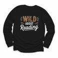 Wild About Reading Books Reader Lover Bookworm Leopard Print Youth Long Sleeve Tee