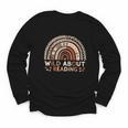 Wild About Reading Books Reader Lover Library Day Librarian Youth Long Sleeve Tee