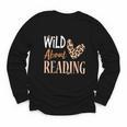 Wild About Reading Teacher Books Reader Lovers Leopard Zebra Youth Long Sleeve Tee
