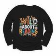 Wild About Reading Zoo Animals Books Reader Lover Youth Long Sleeve Tee Wild About Reading Zoo Animals Books Reader Lover Youth Long Sleeve Tee