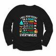 I Will Read Books On A Boat & Everywhere Youth Long Sleeve Tee