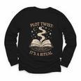 Witchy Book Club Pagan Reader Occult Fiction Coven Ritual Youth Long Sleeve Tee