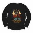Wizard Cat Reading a Book While Crocheting Youth Long Sleeve Tee