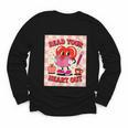 Women's Read Your Heart Out Groovy Bookish Valentine Day Women Girls Youth Long Sleeve Tee Women's Read Your Heart Out Groovy Bookish Valentine Day Women Girls Youth Long Sleeve Tee