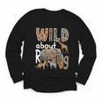 Zoo Animals Wild About Reading Books Reader Lover Librarian Youth Long Sleeve Tee