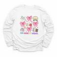 100 Days Of School Coquette Bow School Bus Pencil Books Youth Long Sleeve Tee