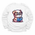 Adorable Book Lover Bulldog With Reading Glasses Cute Raglan Baseball Tee Youth Long Sleeve Tee Adorable Book Lover Bulldog With Reading Glasses Cute Raglan Baseball Tee Youth Long Sleeve Tee