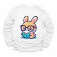 Adorable Book Lover Rabbit With Reading Glasses Cute Premium Youth Long Sleeve Tee Adorable Book Lover Rabbit With Reading Glasses Cute Premium Youth Long Sleeve Tee