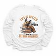 Belgian Malinois Dog Breed Life Is Better With Books And a Men Women Kids Youth Long Sleeve Tee Belgian Malinois Dog Breed Life Is Better With Books And a Men Women Kids Youth Long Sleeve Tee