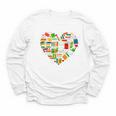 Book Lover Librarian Books Heart Valentine Youth Long Sleeve Tee