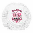 Book Lover Read Your Heart Out Teacher Kids Valentines Youth Long Sleeve Tee