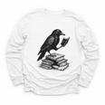 Book Raven Vintage Dark Academia Literature Reading Youth Long Sleeve Tee