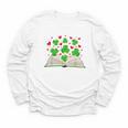 Book With Shamrocks Librarian Saint Patrick's Day Kids Youth Long Sleeve Tee Book With Shamrocks Librarian Saint Patrick's Day Kids Youth Long Sleeve Tee