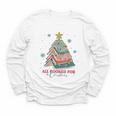 All Booked For Christmas Book Christmas Tree Lights Bookish Youth Long Sleeve Tee