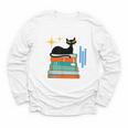 Cat And Books Retro Midcentury Mid Century Aesthetic Youth Long Sleeve Tee Cat And Books Retro Midcentury Mid Century Aesthetic Youth Long Sleeve Tee