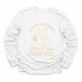 Cat Read Banned Books Drink Coffee Fight Evil Youth Long Sleeve Tee