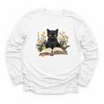 Cat Shirts For Women Book Lover Shirt Cute Cat And Book Premium Tri-Blend Youth Long Sleeve Tee