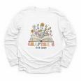 Chapter 6 Years Old 6th Birthday Wildflower Book Lover Youth Long Sleeve Tee