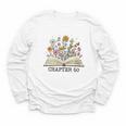 Chapter 60 60th Birthday Floral Open Book With Flowers Youth Long Sleeve Tee Chapter 60 60th Birthday Floral Open Book With Flowers Youth Long Sleeve Tee