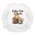 Coffee Cats And Books Lover For Women & Girls Coffee Youth Long Sleeve Tee
