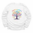 Color Our World Summer Reading Program 2025 Trippy Book Tree Youth Long Sleeve Tee