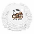 Cute Coffee Cats Books Lover Idea Women Men Kids Youth Long Sleeve Tee Cute Coffee Cats Books Lover Idea Women Men Kids Youth Long Sleeve Tee